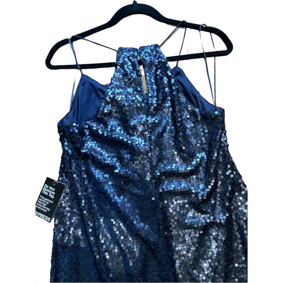 Express sequence dark blue dress size m NWT - Picture 4 of 9